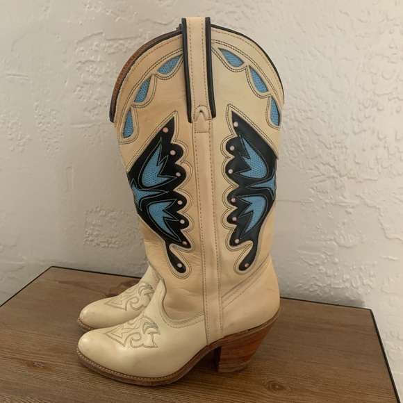 Shoes - Vintage Miss Capezio Butterfly Cowboy Boots